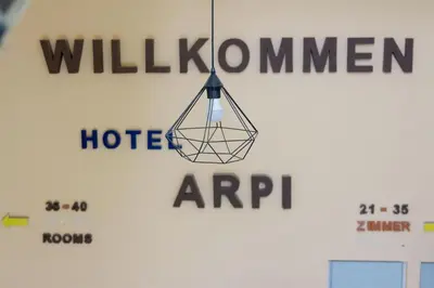 Ein Zertifikat, Auszeichnung, Logo oder anderes Dokument, das in der Unterkunft Hotel Pension ARPI ausgestellt ist