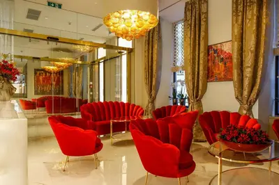 Ein Sitzbereich in der Unterkunft Boutiquehotel Das Tyrol
