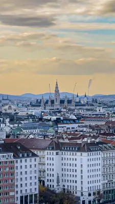 Ein allgemeiner Blick auf Wien oder ein Stadtblick von des Hotels aus