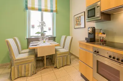 Küche/Küchenzeile in der Unterkunft Appartement-Hotel an der Riemergasse