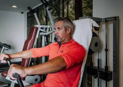 Das Fitnesscenter und/oder die Fitnesseinrichtungen in der Unterkunft HEINhotel vienna airport