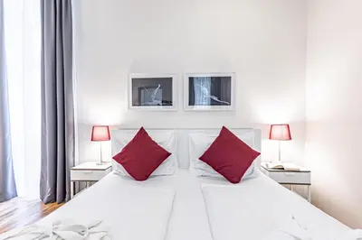 Ein Bett oder Betten in einem Zimmer der Unterkunft The Levante Rathaus Apartments