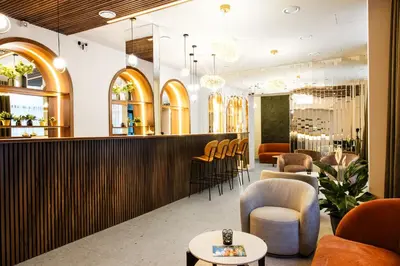 Ein Sitzbereich in der Unterkunft Vayalen Boutique Hotel