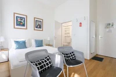 Ein Sitzbereich in der Unterkunft Riess City Rooms - Self Check-in