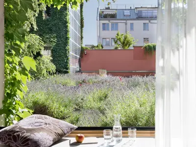 Ein Garten an der Unterkunft Boutiquehotel Stadthalle by Cocoon