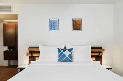 Ein Bett oder Betten in einem Zimmer der Unterkunft Four Points Flex by Sheraton Vienna Hauptbahnhof