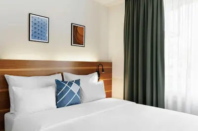 Ein Bett oder Betten in einem Zimmer der Unterkunft Four Points Flex by Sheraton Vienna Hauptbahnhof