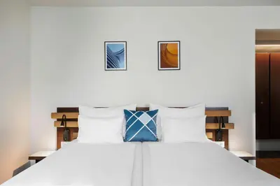 Ein Bett oder Betten in einem Zimmer der Unterkunft Four Points Flex by Sheraton Vienna Hauptbahnhof