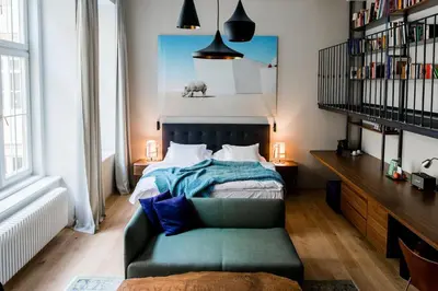 Ein Bett oder Betten in einem Zimmer der Unterkunft Small Luxury Hotel Altstadt Vienna