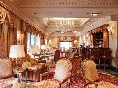 Ein Sitzbereich in der Unterkunft Eurostars Grand Hotel Wien