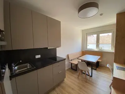 Küche/Küchenzeile in der Unterkunft Apartments Freitag - H1