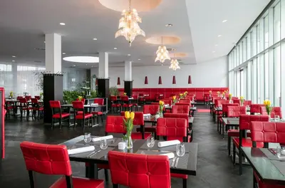 Ein Restaurant oder anderes Speiselokal in der Unterkunft ARCOTEL Kaiserwasser Wien