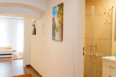 Ein Badezimmer in der Unterkunft Dana's Apartment beim Augarten