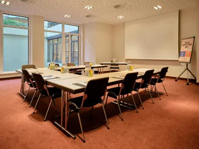 Der Geschäftsbereich oder Konferenzraum in der Unterkunft Flemings Hotel Wien-Stadthalle