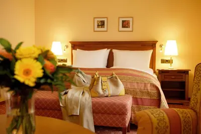 Ein Bett oder Betten in einem Zimmer der Unterkunft Wilhelminenhof