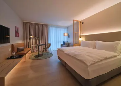 Ein Bett oder Betten in einem Zimmer der Unterkunft Adina Apartment Hotel Vienna Belvedere
