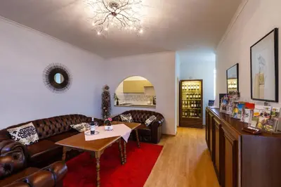 Ein Sitzbereich in der Unterkunft Weingut Franz Schindler