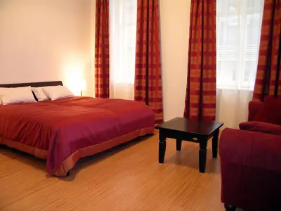Ein Bett oder Betten in einem Zimmer der Unterkunft La Scala Apartments