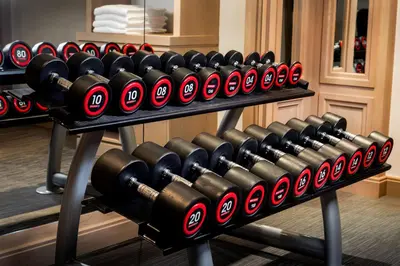 Das Fitnesscenter und/oder die Fitnesseinrichtungen in der Unterkunft Hilton Vienna Plaza