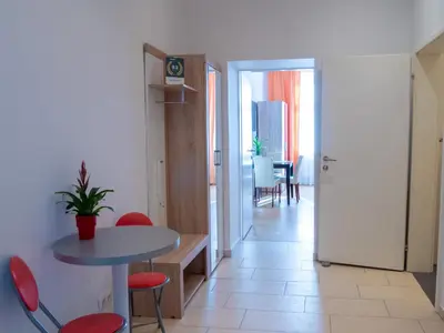 Ein Sitzbereich in der Unterkunft Appartements CHE