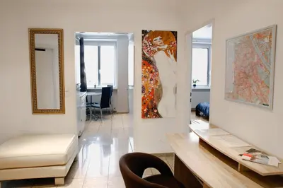 Ein Sitzbereich in der Unterkunft Elegant Vienna Apartment