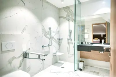 Ein Badezimmer in der Unterkunft Hotel Turmhof