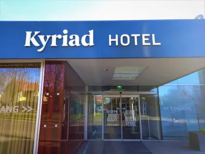 Ein Zertifikat, Auszeichnung, Logo oder anderes Dokument, das in der Unterkunft Kyriad Vienna Altmannsdorf ausgestellt ist