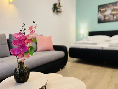 Ein Bett oder Betten in einem Zimmer der Unterkunft WF-Apartment Westbahnhof