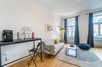 Ein Sitzbereich in der Unterkunft josef's home I Donald Duck Apartment