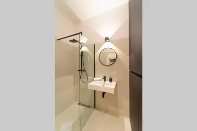 Ein Badezimmer in der Unterkunft josef's home I Donald Duck Apartment