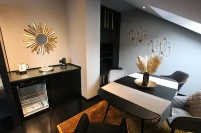 Ein Sitzbereich in der Unterkunft Hotel Vienna beim Prater