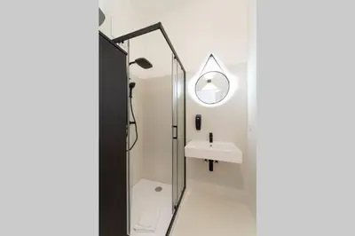 Ein Badezimmer in der Unterkunft josef's home I Mickey Mouse Apartment