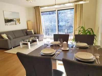 Ein Sitzbereich in der Unterkunft Deluxe Parkapartment Vienna City Center - free parking!