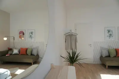 Ein Sitzbereich in der Unterkunft Modern 2Br Apartments - Full Kitchen - Schönbrunn Area - 15 Mins to City Center