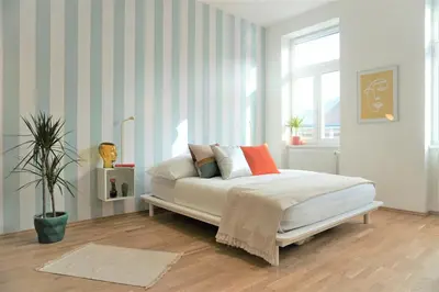 Ein Bett oder Betten in einem Zimmer der Unterkunft Modern 2Br Apartments - Full Kitchen - Schönbrunn Area - 15 Mins to City Center