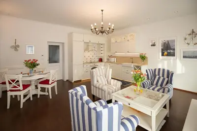Küche/Küchenzeile in der Unterkunft Captain's Suite