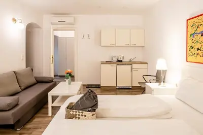 Ein Sitzbereich in der Unterkunft Beautiful Apartment 3 City Center