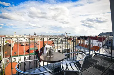 Ein Balkon oder eine Terrasse in der Unterkunft Stanys - Das Apartmenthotel