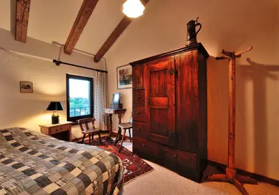 Ein Bett oder Betten in einem Zimmer der Unterkunft Herberge an der Nikolauszeche