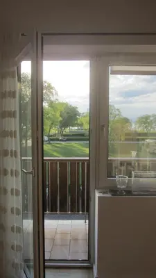 Ein Balkon oder eine Terrasse in der Unterkunft Appartement am See