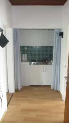 Küche/Küchenzeile in der Unterkunft Appartement am See