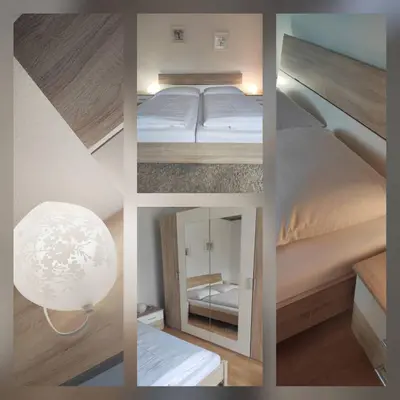 Ein Bett oder Betten in einem Zimmer der Unterkunft Appartement Ferienhaus Sonnenhain