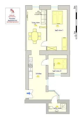 Grundriss der Unterkunft Sobieski Inner Ring Apartments