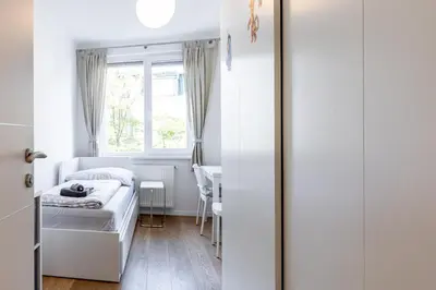 Ein Bett oder Betten in einem Zimmer der Unterkunft BRIGHT + CENTRAL near Belvedere by JR City Apartments
