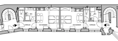 Grundriss der Unterkunft Schlossquadrat Apartment 8
