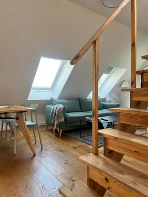 Ein Sitzbereich in der Unterkunft DOWA Apartments