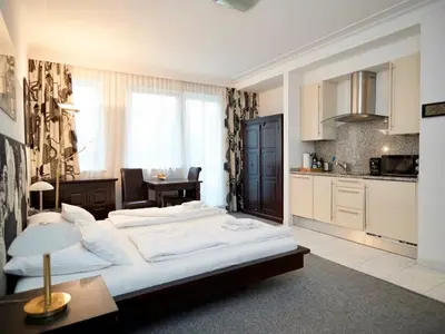 Küche/Küchenzeile in der Unterkunft Vienna Studio Apartments