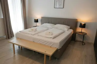 Ein Bett oder Betten in einem Zimmer der Unterkunft easy-flat Stumpergasse - Apartments near Mariahilfer Street and Metro