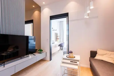 TV/Unterhaltungsangebot in der Unterkunft Zeus Design Apartments Unique #36