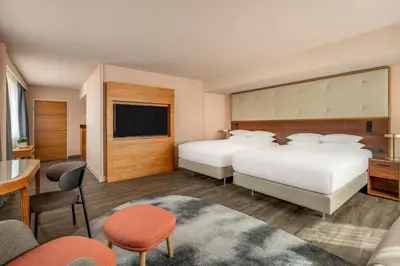 Ein Bett oder Betten in einem Zimmer der Unterkunft Vienna Marriott Hotel